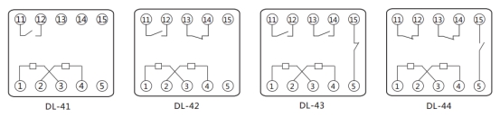 DL-43繼電器內部端子外引接線圖