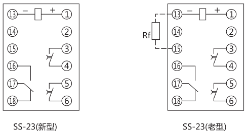 SS-23型時間繼電器內(nèi)部接線及外引接線圖片